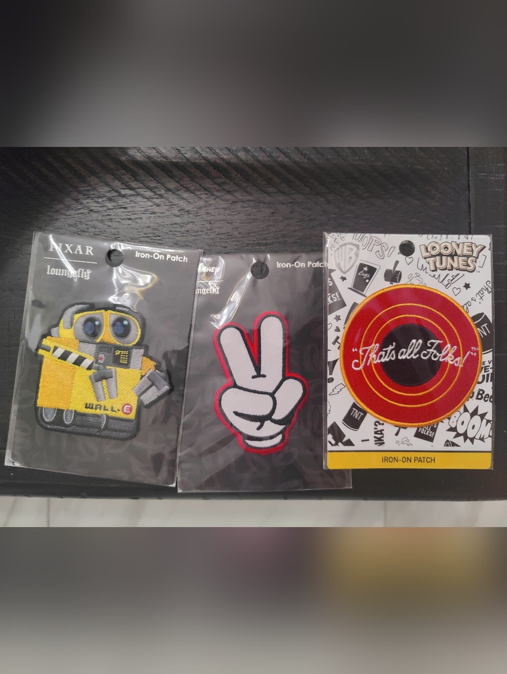 3 Loungefly Iron-On Patches